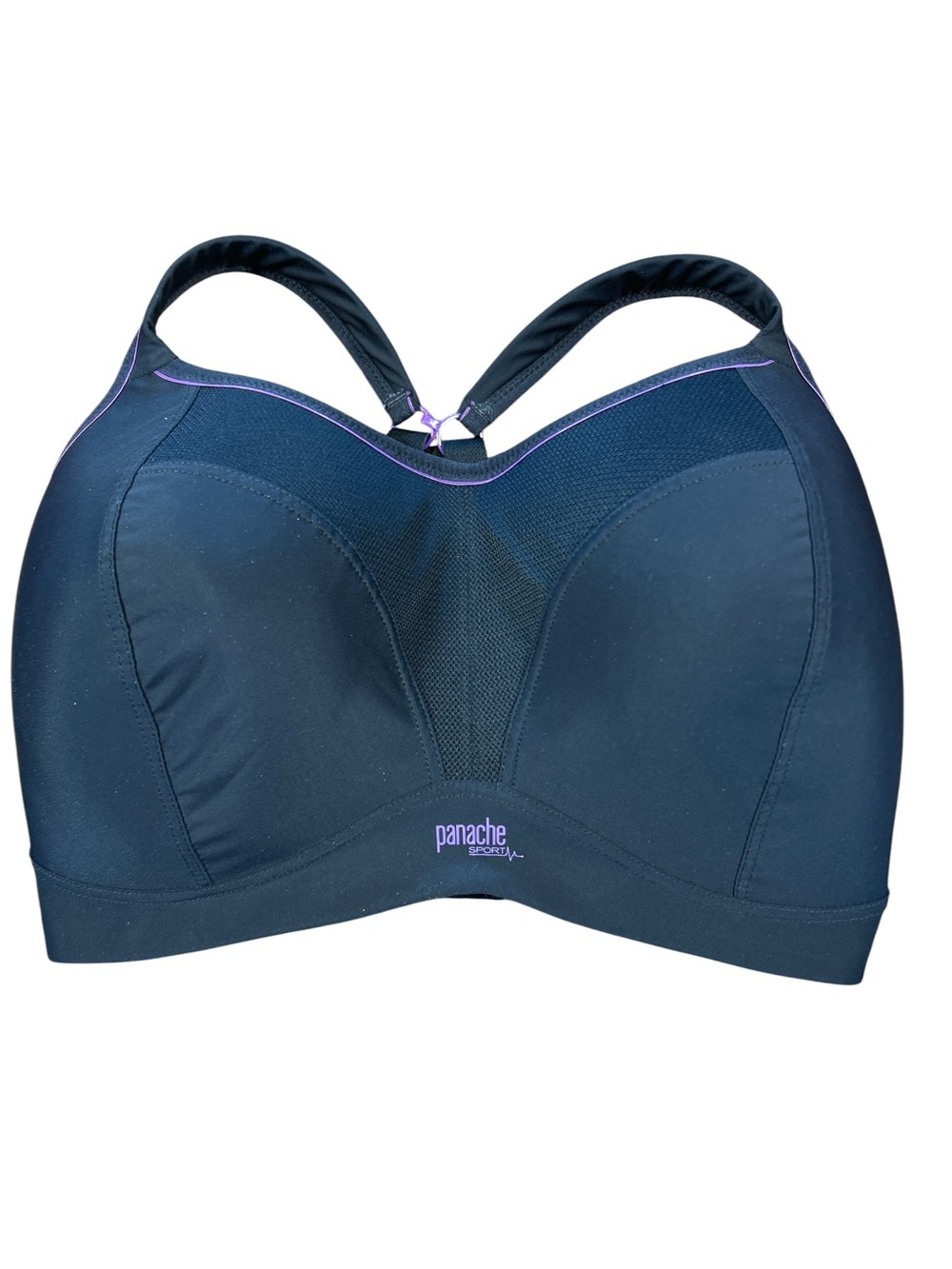 Panache Sport Size 32H Boundless Wireless Sports Bra 7341 Black EUC